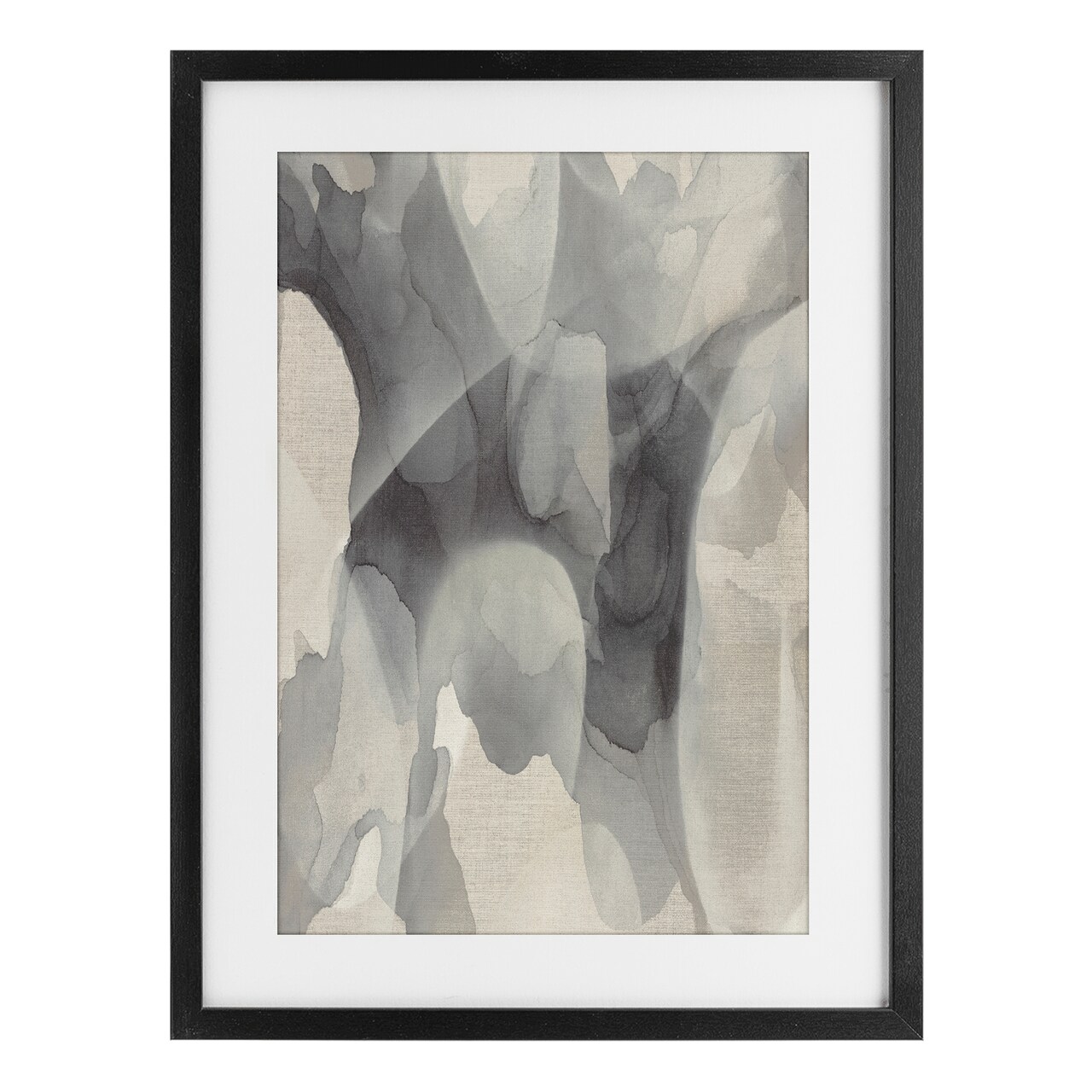 Stupell Industries Monochrome Watery Drips Framed Print Under Glass, design by Kippi Leonard